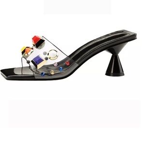 Summer Unique Open Toe High Heels Flip Flops Sandals Shoes size 39